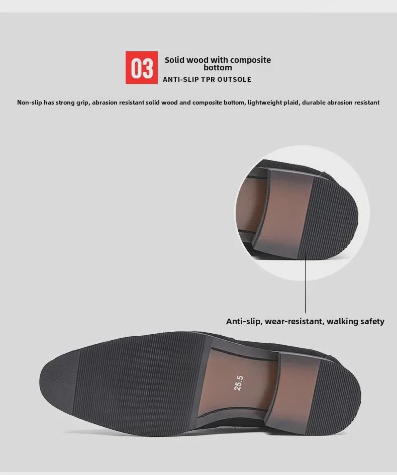 Men's Japanese-Style Suede Loafers: Summer Slip-On, Business Formal, Frosted Leather