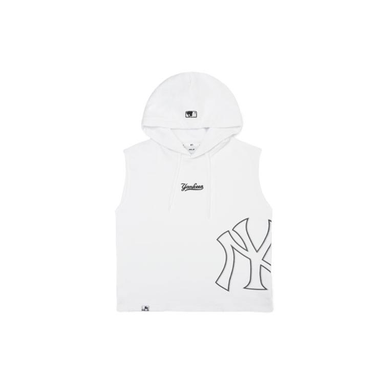 MLB New York Yankees Vests Men s White Hooded Non detachable Moderate Other 3LTK05023-50WHS L