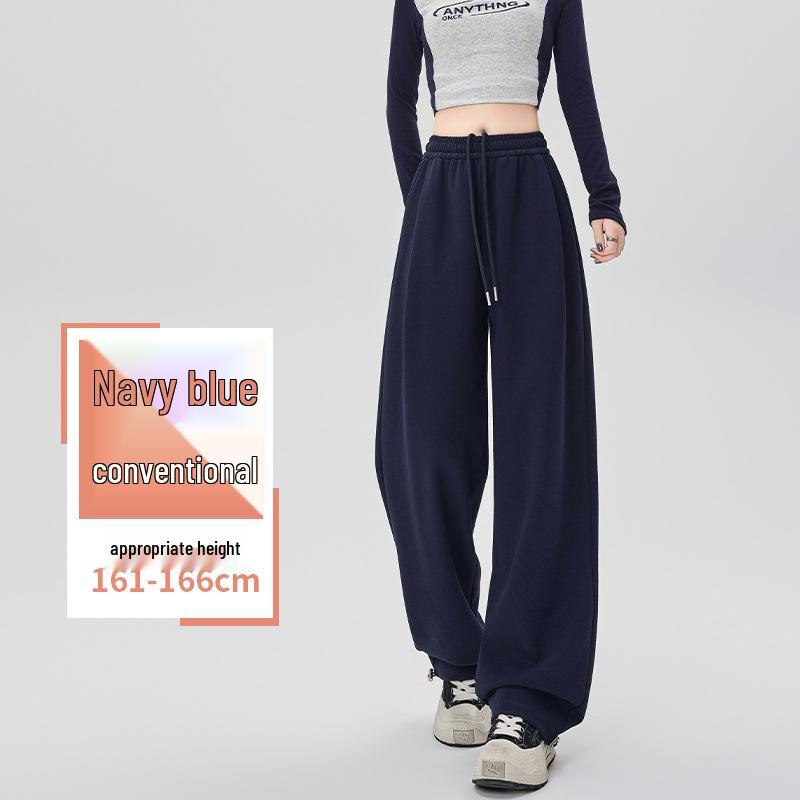 Women's 2024 High-Waisted Wide-Leg Draping Sports Pants - Spring/Autumn Loose Joggers
