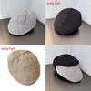 Simple Solid Color Cotton Linen Neutral Casual Beret For Summer Sun Protection