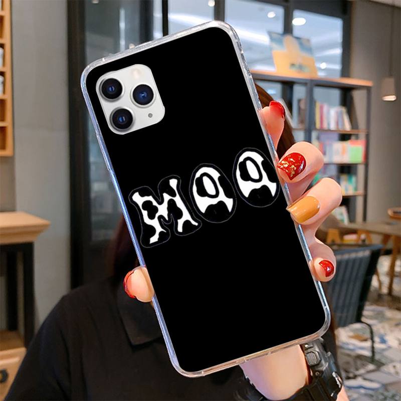 Animal Cute Cow Phone Case for iPhone 11 12 13 Mini Pro Max 8 7 6 6S Plus X 5 SE 2020 XR XS Case shell