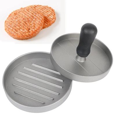 Formă pentru alimente de uz casnic Articole de bucătărie Formă rotundă pentru hamburger Hamburger pentru grătar Carne de vită Plăcintă Burger Presă de carne Aliaj de aluminiu pentru casă F
