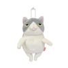 Shinada Global Mochi Series Mochi Neko Hachiware Gray 7 X 5 X 14cm Plush Cat Animal (mini) MONE-0088HG