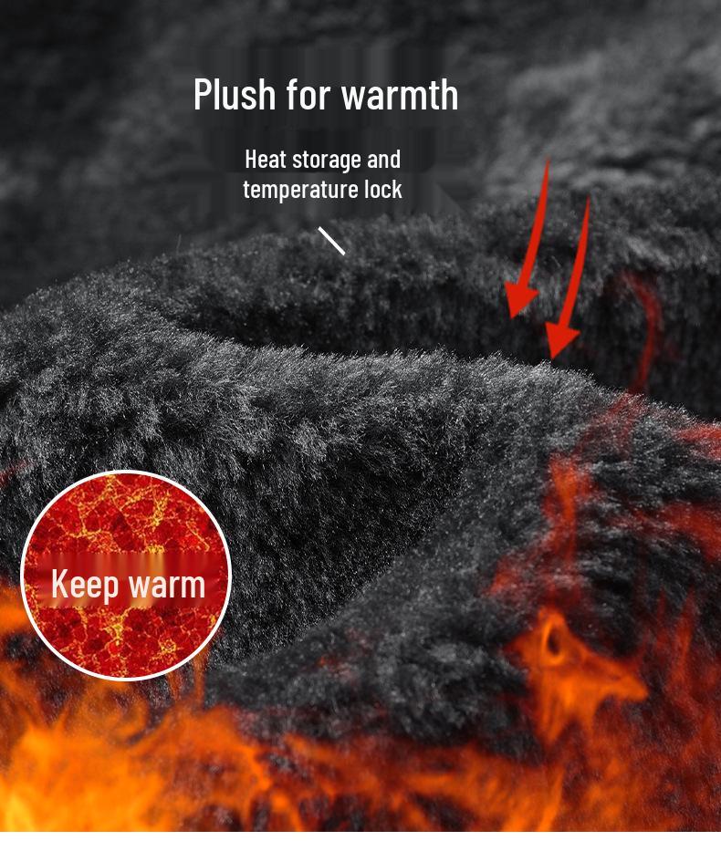 Dad's Winter Warm Plus Velvet Thick Cotton Jacket for Middle-Aged Men