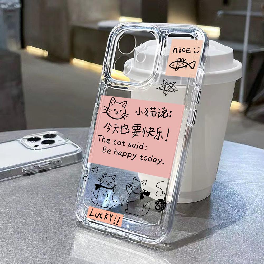 Soft Cat Clear Case For  Redmi Note 13 Pro 12 10 9 13C 12C 10C 11A  A1 A2 9s 10s 9C Poco X5 X3 11T 12T 11 Lite 5G Ne Cover