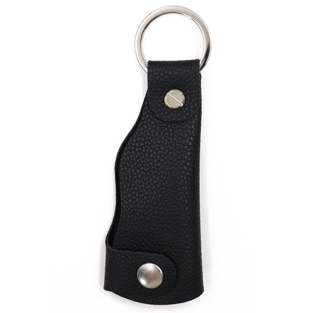 

Мини брелок для обуви из ПУ кожи, мини рожок для обуви из нержавеющей стали, модный аксессуар для обуви, бытовой чёрный