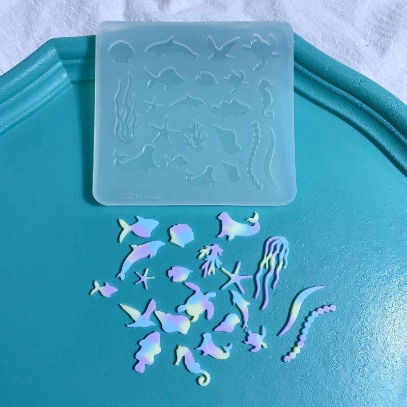 Shaking Cup Parts Moulds Ocean Themed Silicone DIY Crafts Molds Jewelry Making Tools Silicone Mold for Jewelry Making