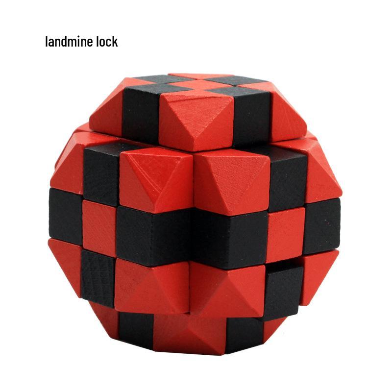 100-Piece Kongming Lock Wooden Puzzle Set for Kids and Adults