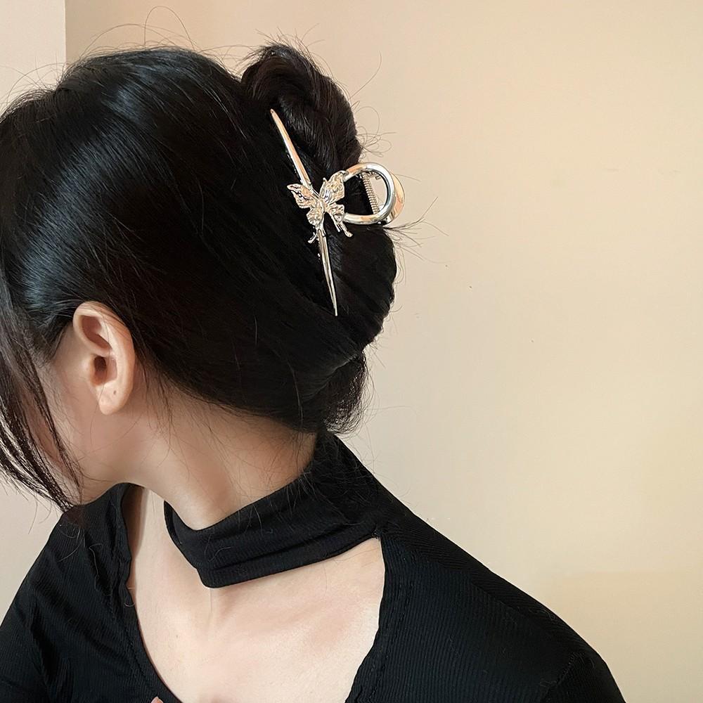 Liquid Butterfly Catch Clip High Street Spice Girl Wind Large Back Head Disc Hair Shark Clip Hair Volume Hairpin