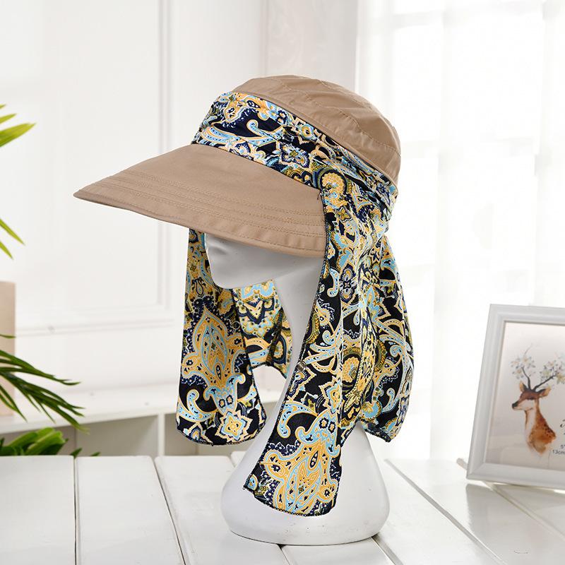 Hat Women's Summer Sunscreen Sun Hat Big Edge Outdoor Face Hat Sun Hat Women's Cycling Big Brim Tea Picking Hat
