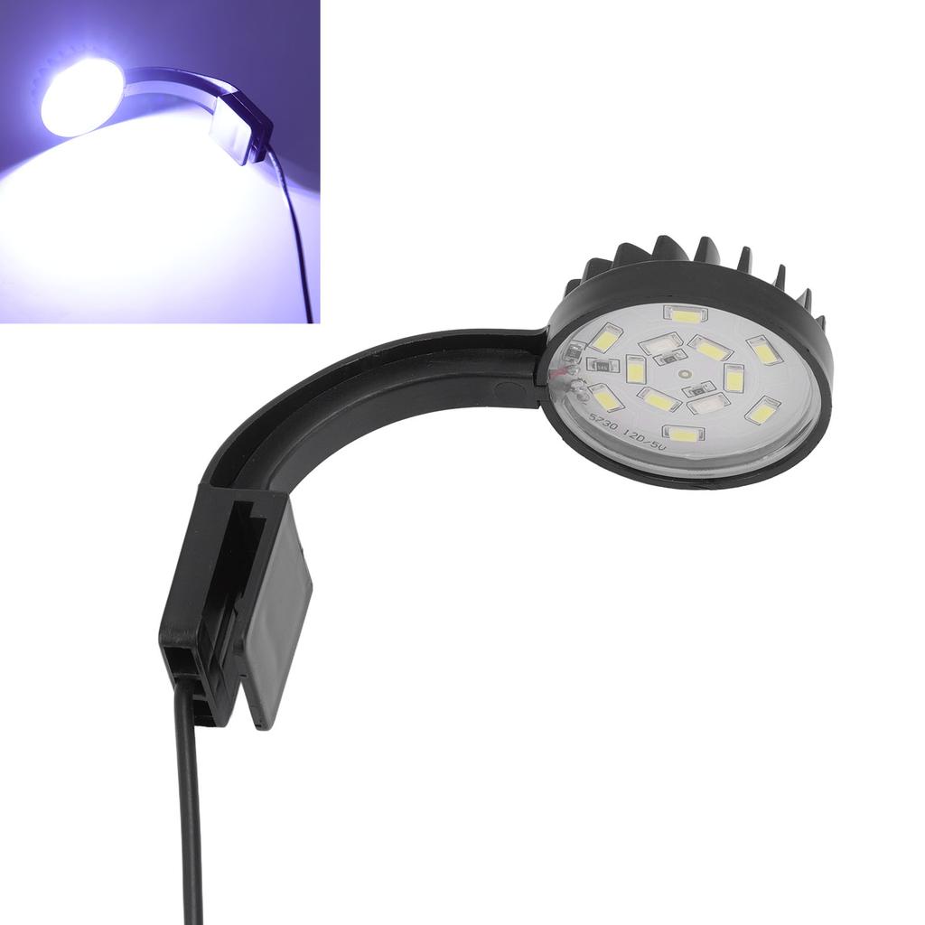 LED Fish Light, Multifunction High Brightness Save Energy Full Spectrum LED Aquarium Lamp 5W Black for Aquarium Landscape Lamp, Easy and Li