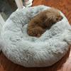 Langes, superweiches Hundebett aus Plüsch, runde Haustiermatte, abnehmbar und waschbar, Schlafsack, Liege, Katzenhaus, Sofakorb für kleine, mittelgroße und große Hunde