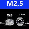 10/50pcs Acrylic Transparent Hexagon Nut M2.5 M3 M4 M5 M6 Clear Nylon Plastic Metric Hex Nuts Hardware