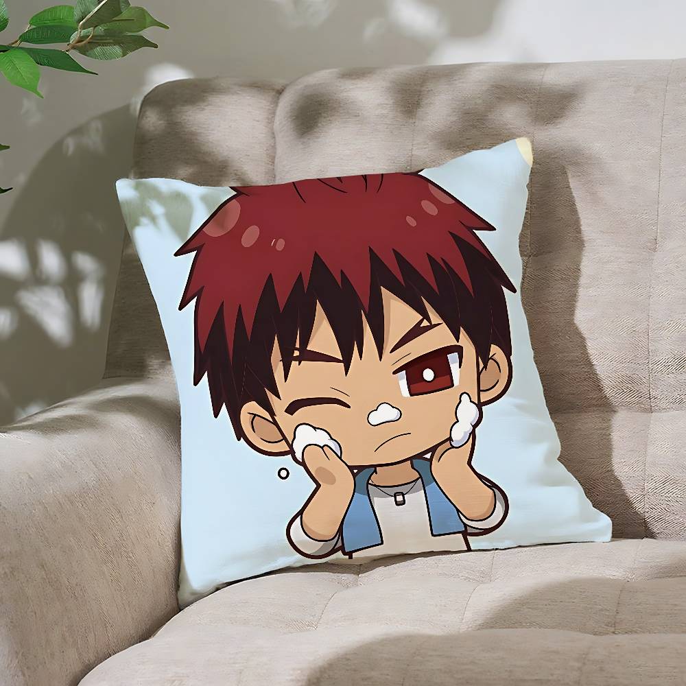 Cool A-Kurokos Basketball Pillow Case Cushion Cover Soft Cute Throw Pillow Case For Car Sofa Pillowcase Polyester With Zipper