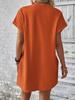 European and American Casual Batwing Sleeve Dress with Invisible Pockets (2024)