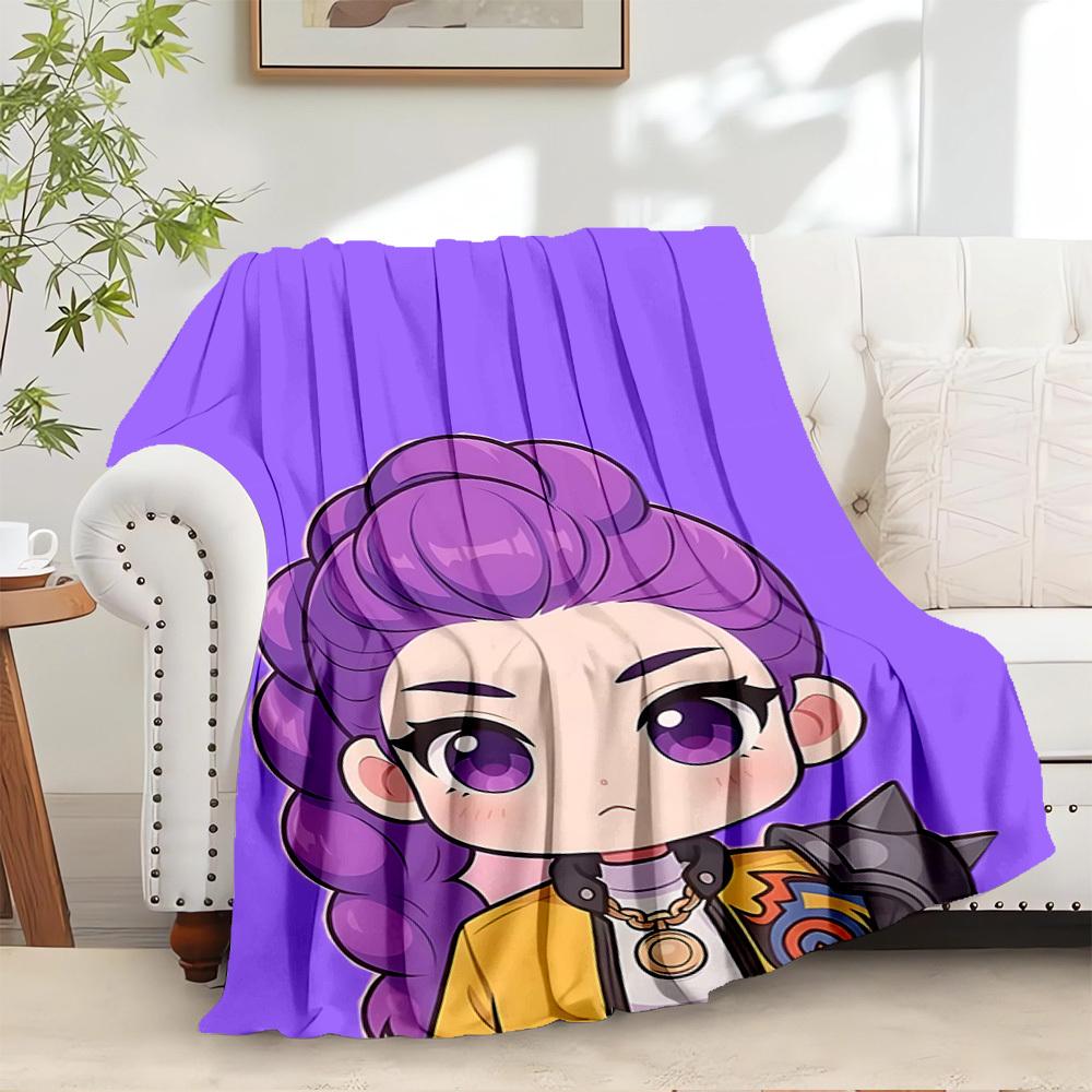 K-POP Anime Dívčí Skupina Čtyři Roční Období Měkká Teplá Přikrývka Celoroční Silně Pletená Polyesterová Přehoz na Postel, Kempování, Cestování Perfektní Dárek