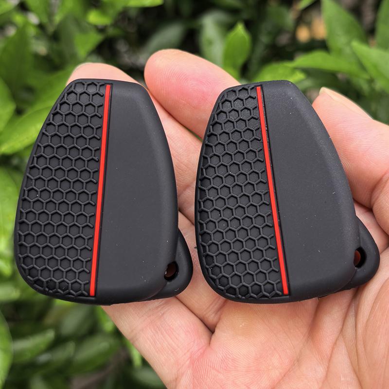 2/4 Button Silicone Car Remote Key Case Shell For Dodge For Jeep Commander Grand Cherokee Chrysler Aspen 300 Fob Key Accessories