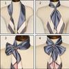 X Shaped Simple Silk Scarf Buckle Cross Hollow Scarves Clip Blouse Clasp Wrap Hoder for T-Shirt Neckerchief Shawl