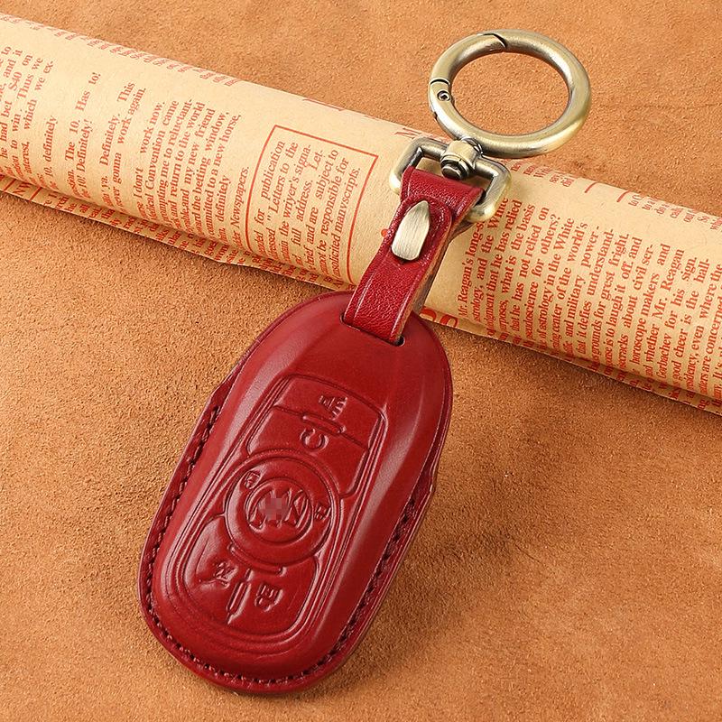 Genuine Leather Key Case for Buick: Envision, Excelle, GL8, Verano, Regal, LaCrosse