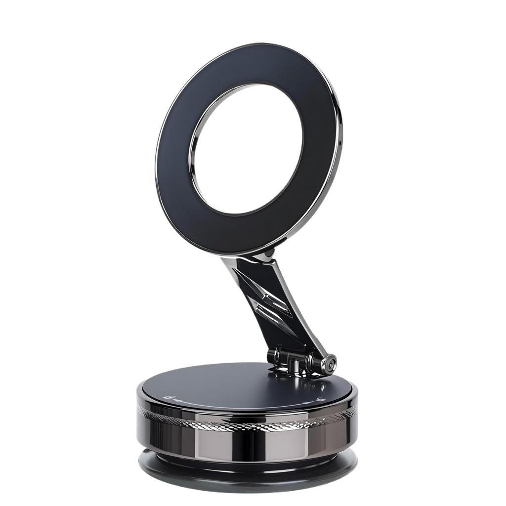 Zinc Alloy Folding Magnetic Car Phone Holder with Vacuum Suction