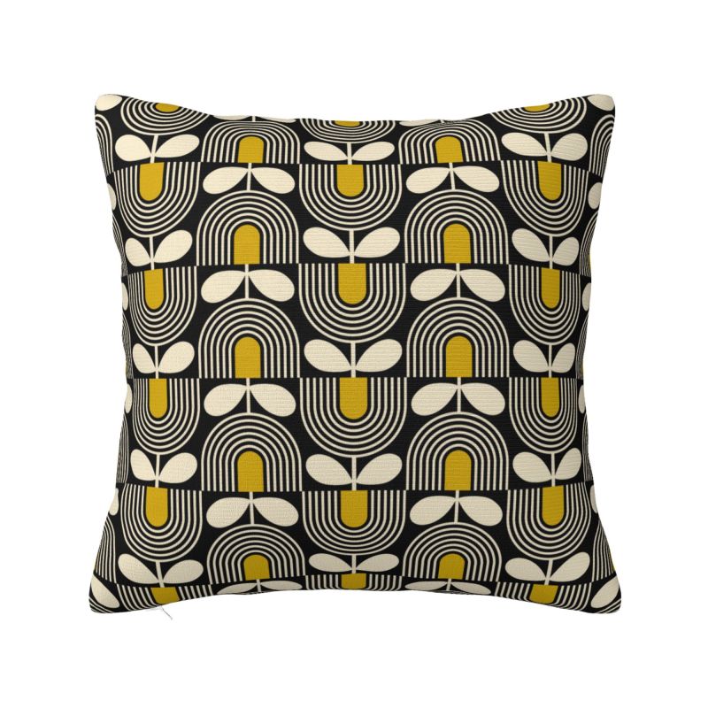 Orla Kiely Fiori Scandinavi Federa Cuscino Arredo Casa Quadrata Poliestere Stampa Double Face