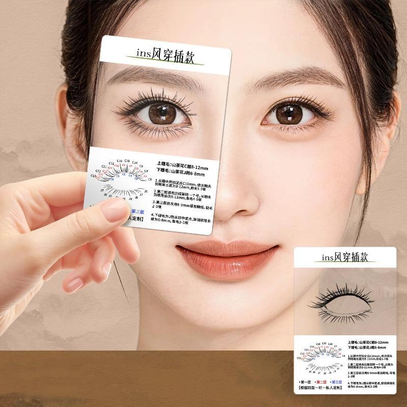 1pcs Professional Try-On Effect Lashes Style Display Board False Lash Trial Card Kit Lash Extensions Supplies Fake Lash Card