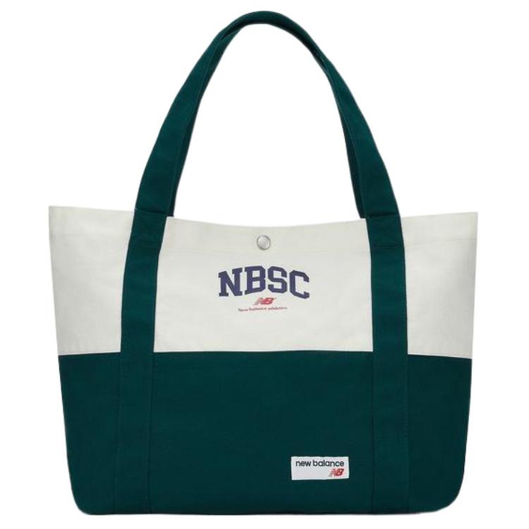 

New Balance Fabric Tote Bag Shopping Bag Handbag Regular Unisex Ecru & Green New Balance LAB32405-HT зелений/екрю