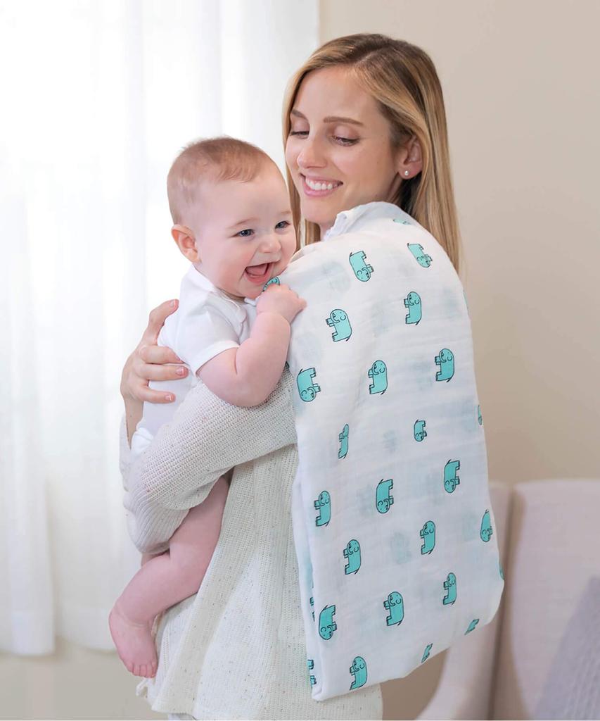 Aiden and Anais Authentic Japanese Swaddle Set of 1 Newborn Night Cry Prevention Gauze Baby Baby Gift Aden Anais Jungle 8983J 120 X 120cm Muslin