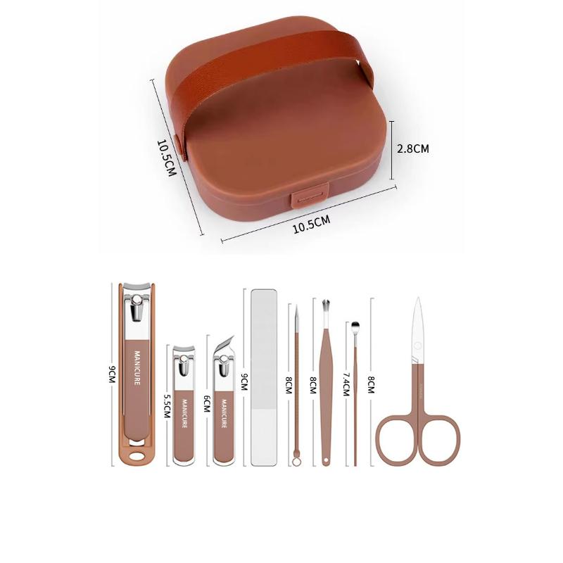 8Pcs/set Anti-splash Nail Clippers, Household Nail Trimmers, Portable Manicure Nail Art Tools