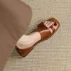 Nyári szandálok Női cipők Lapos talpú Női szandálok Valódi bőr cipők Rövid cipők nőknek