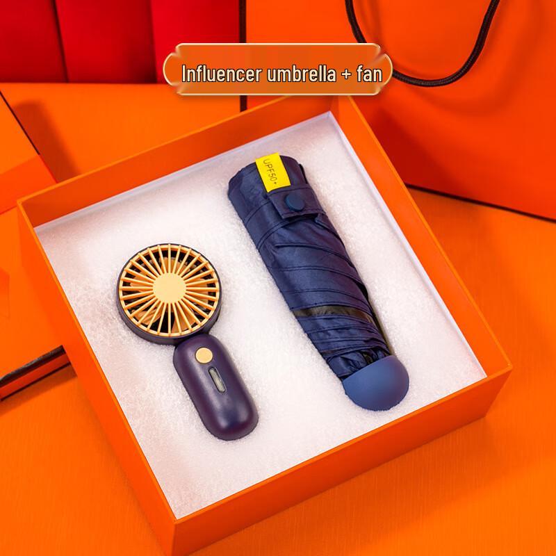 Portable Mini Fan & Pocket Umbrella Set