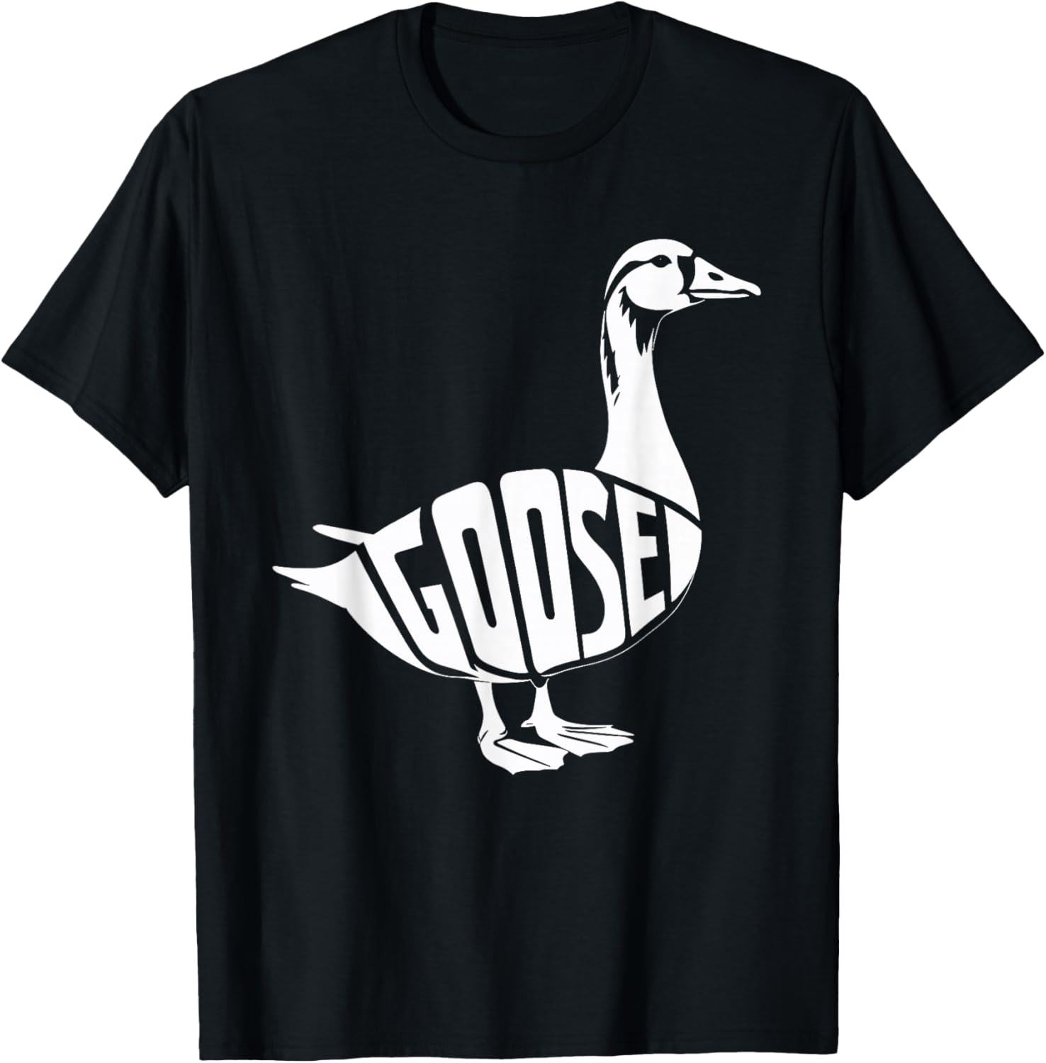 Goose Bird Silhouette Wildlife Nature Lover Typography Goose TShirt Cotton Graphic T Shirts Camisas Streetwear S