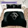 Scream Pattern Bedding uilt Set uilt Cover Pillowcase Home Decoration Birthday Gift (1 * duvet cover + 2 * pillowcase without core)
