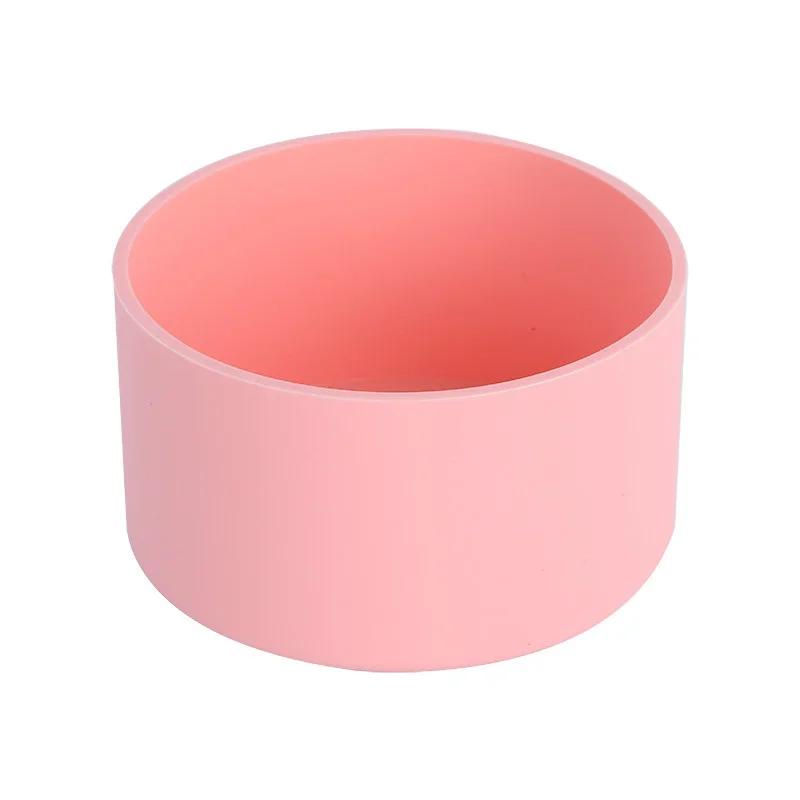 

7.5cm Tumbler Cup Bottom Cover Silicone Boot Bottom Anti-slip Sleeve Cover Stainless Steel Glass Cup Mute Cover Cup Accessories рожевий