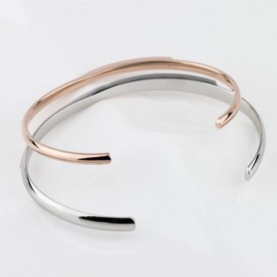 Zanypolo Tarzini Diamond Stainless Steel Pair Bangle