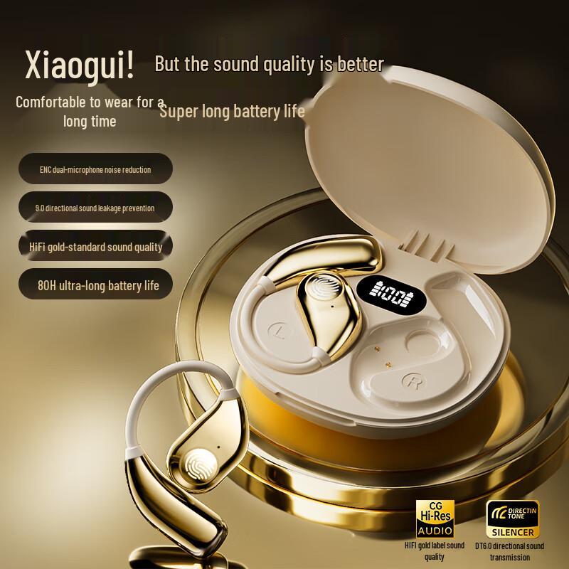 

Chuan Gu Open-Ear True Wireless Bluetooth Headphones Open-Ear Gold Standard Audio