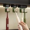 3Pcs Antique Style Magnetic Toothbrush Holder Wall Mounted Toothpaste Organizer  Mirror Cabinet