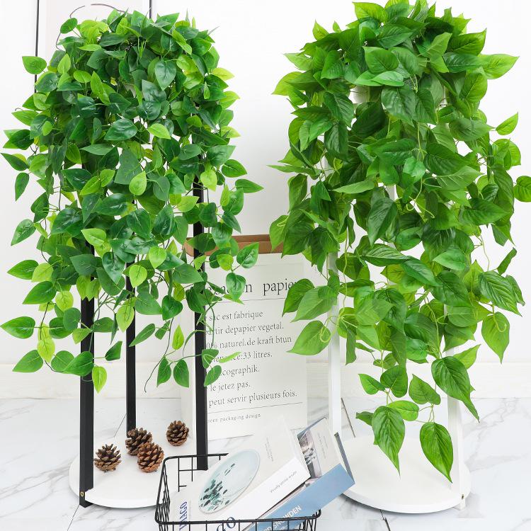 Potted Artificial Pothos Hanging Vine Greenery for Indoor Decoration