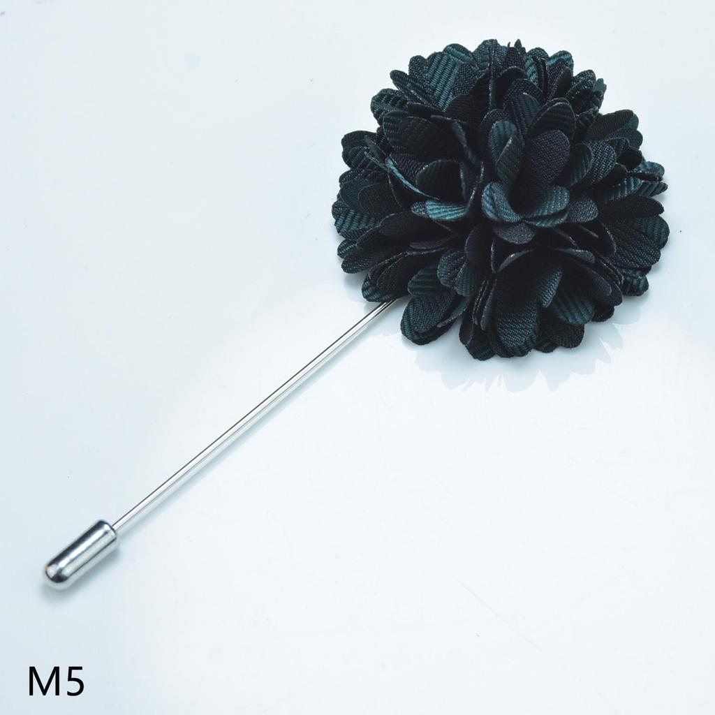 Handmade Floral Blue Corsage Brooch for Men & Women