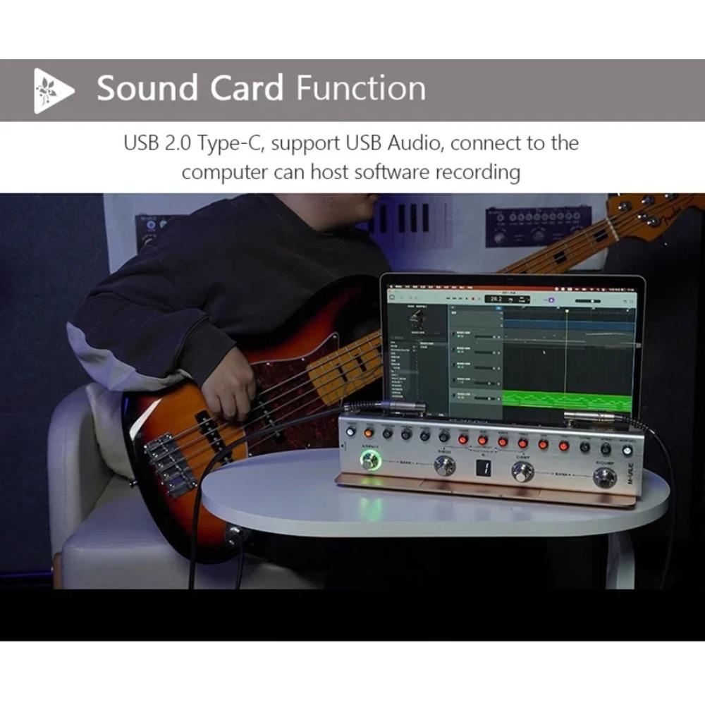 Tank-B Pro Bass Processor | 36 Custom FX Chains + IR Cab Sim | 9 Preamp/8 Slot Studio System W/USB-C Fast Charge