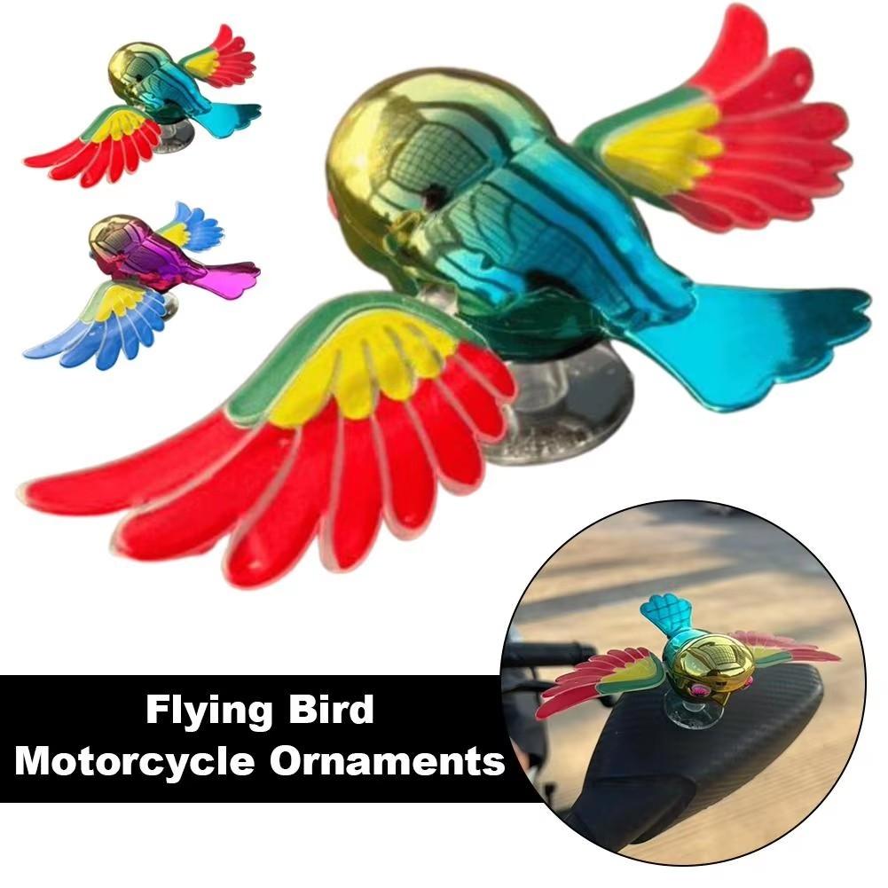 Wind-resistant Design Flying Bird Ornament Simulated Flapping Wings Red