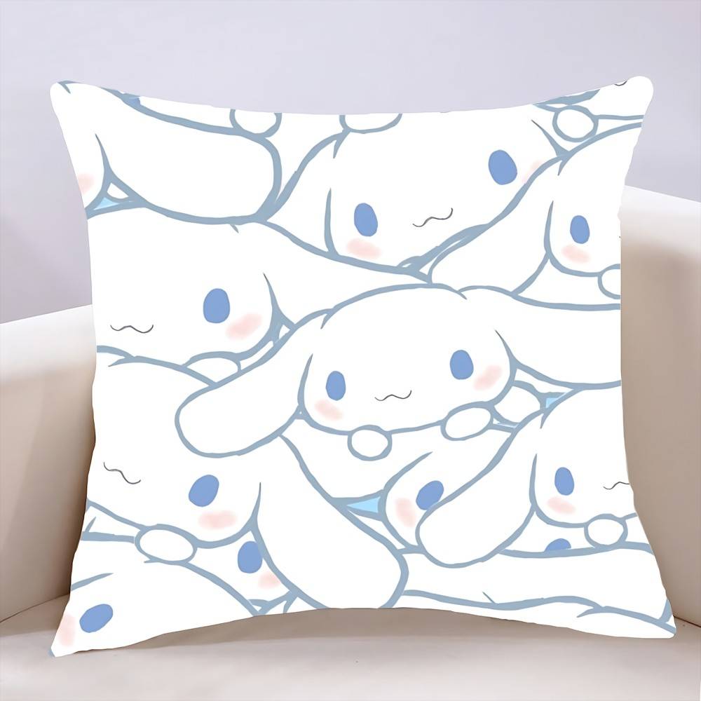 S-Sario C-Cinnamoroll Pillow Case Cushion Cover Soft Cute Throw Pillow Case For Car Sofa Pillowcase Polyester With Zipper