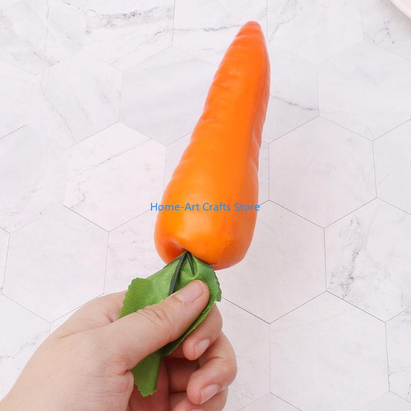 Y3NA Artificial Carrot Simulation Fake Vegetable Photo Props Home Kitchen