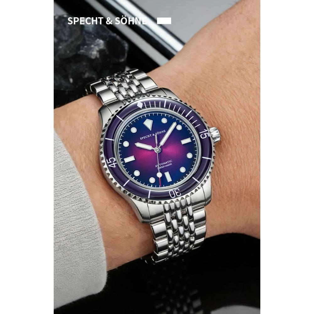 2026 New Specht & Söhne Dive Watch Miyota 8215 Mechanical Watches Bubble Domed Sapphire Crystal BGW9 Luminous 200M Waterproof