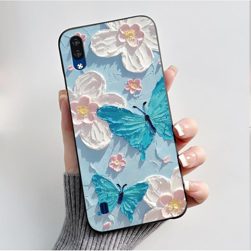 Phone Case For ZTE Blade A51 Lite / A5 2020 Casing Luxury Fashion Butterfly Flower Black Jelly Soft TPU Case Silicone Back Cover