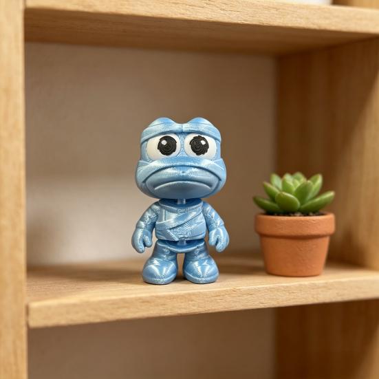 3D Printed Frog Ornaments, Movable Joint Design, Durable Smooth Surface Frog, for Home Office Desktop Decor