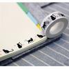 1 Rolle Cartoon Schwarze Katze Druck Papierklebebänder Masking Tape Dekorative Klebebänder