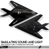 1/400 Scale F-117 Fighter Jet Diecast Metal Military Stealth Airplane Toy - Nighthawk Alloy Model Aircraft with Pullback Action, Lights and Sound
