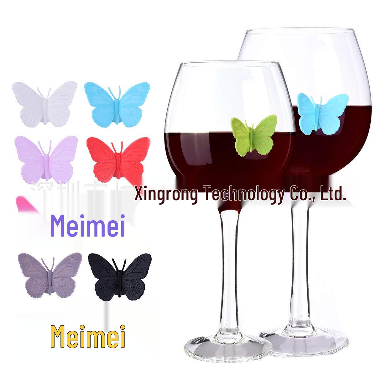 

Силиконовые метки-бабочки и присоски для стаканов для вечеринок 10-color set