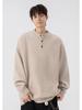 520g Herren Retro Henley-Kragen Schwerer Pullover - Old Money Stil, Lässiger Strick-Hoodie, Große Größen, Herbst/Winter Kleidung